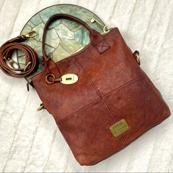 Fossil Handbags - Fossil Vintage Distressed Leather Multi-way Bag